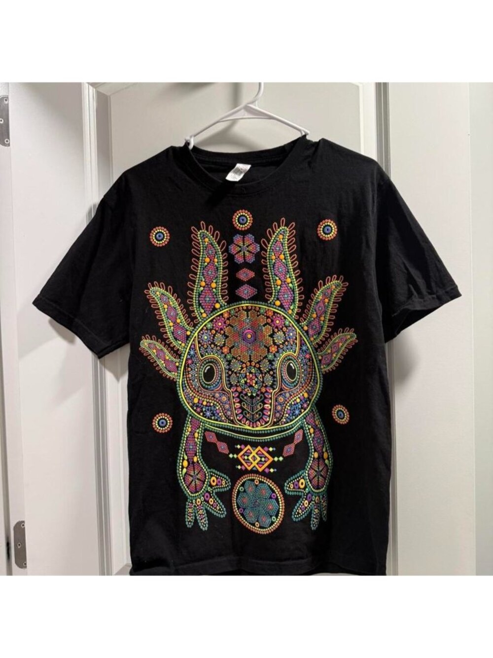 Black + multi-coloured deer graphic tee #graphictee #deer #wildlife
